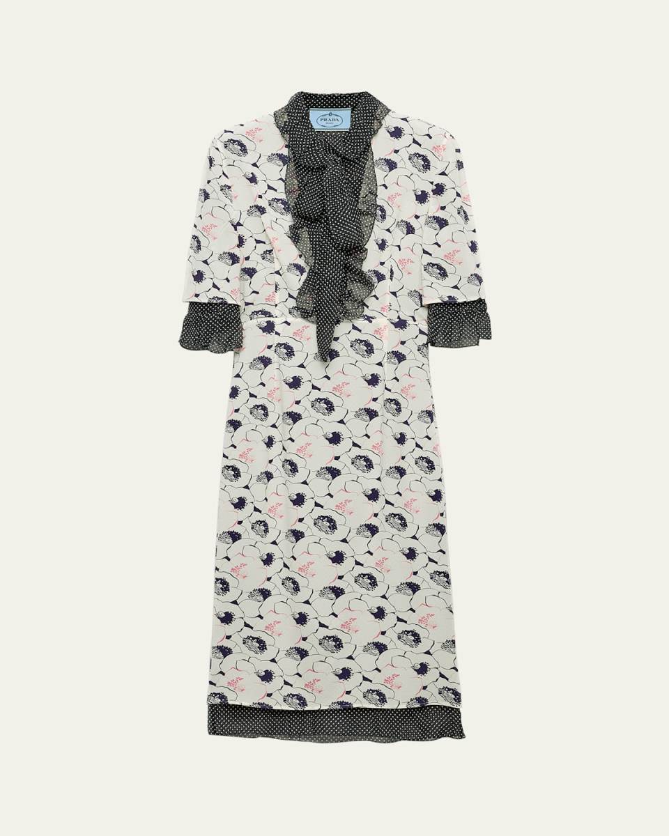 Printed Georgette Ruffled dress
